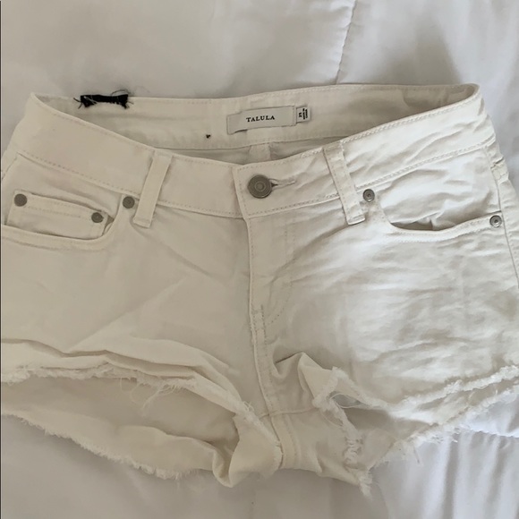 Talula white jean shorts